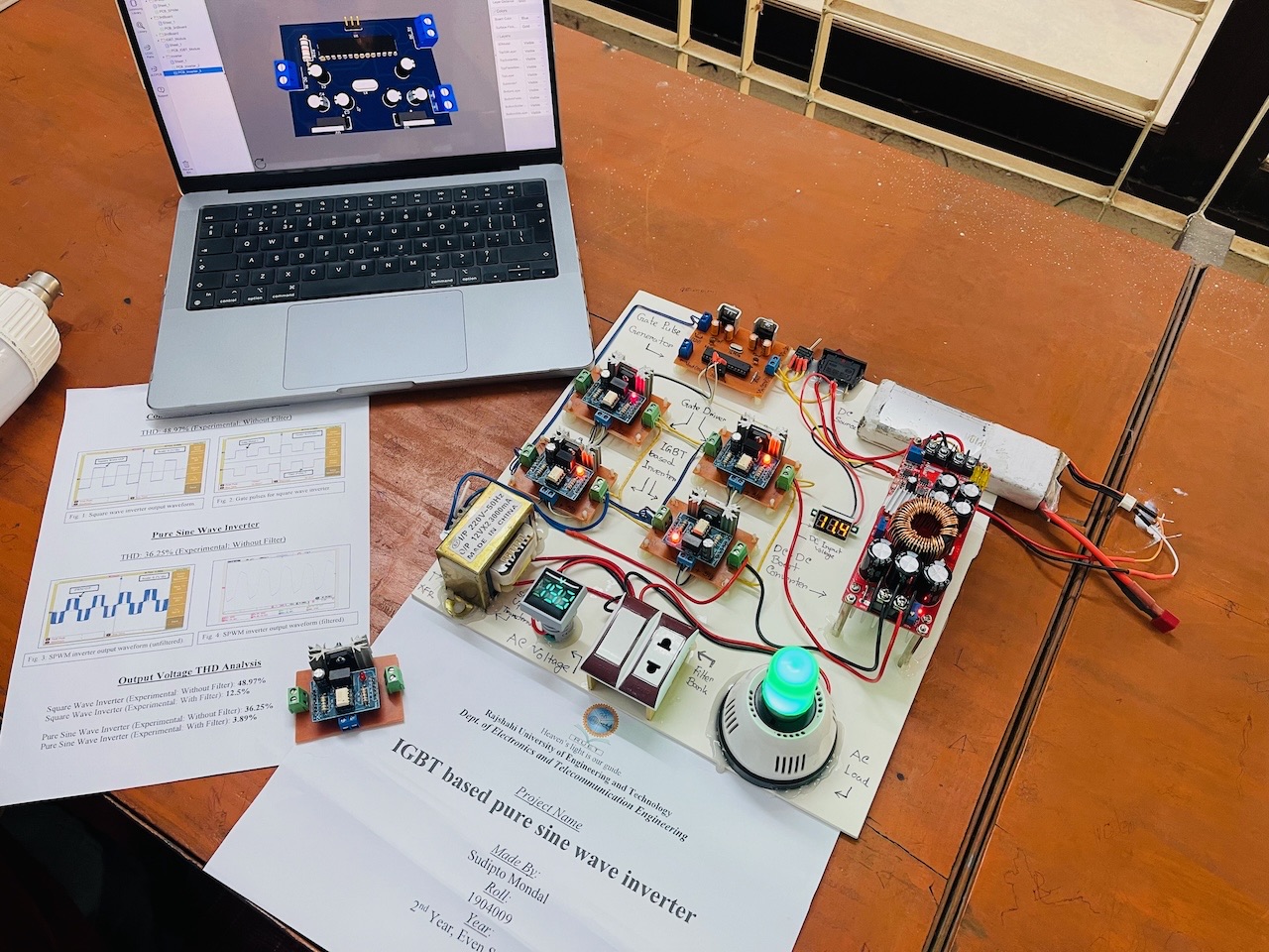 IGBT based Single Phase Inverter Prototype 